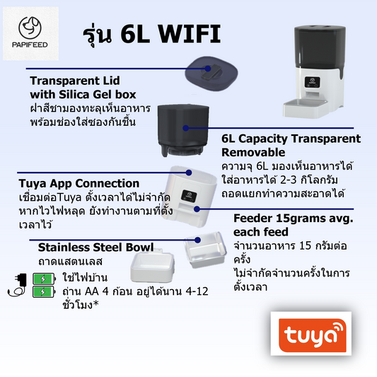 6L Wifi Feeder เครื่องให้อาหารอัตโนมัติรุ่นไวไฟ